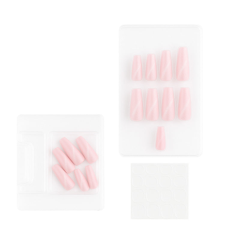 Coffin Shape Cat Eye Press-On Nails