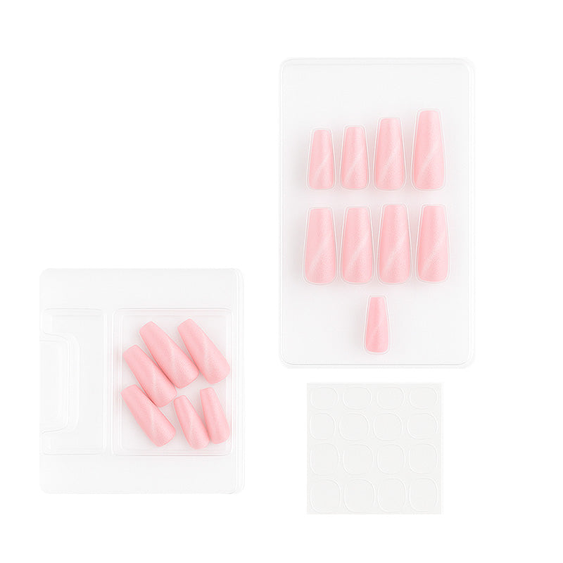 Coffin Shape Cat Eye Press-On Nails