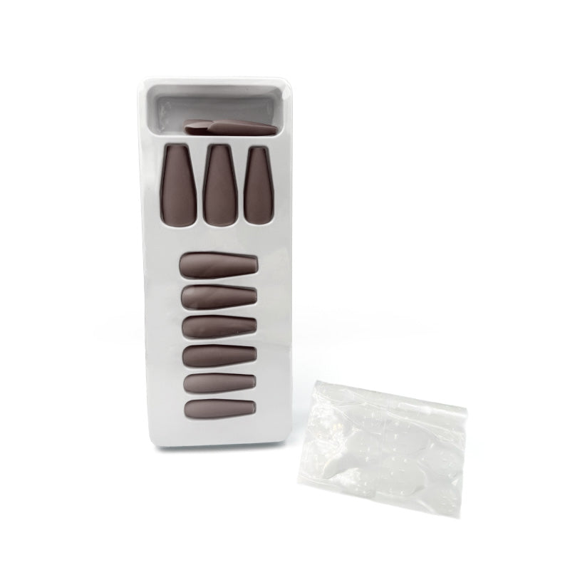Coffin Shape Matte Press-On Nails