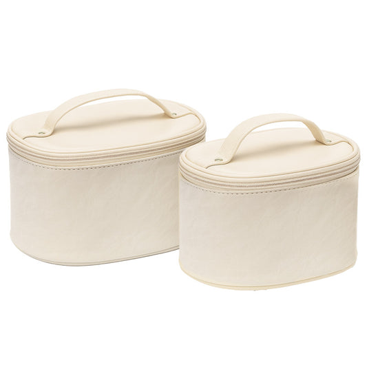 Set of 2 Elegant Oval Makeup Bags