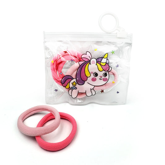 8 Hair Ties in Unicorn Bag