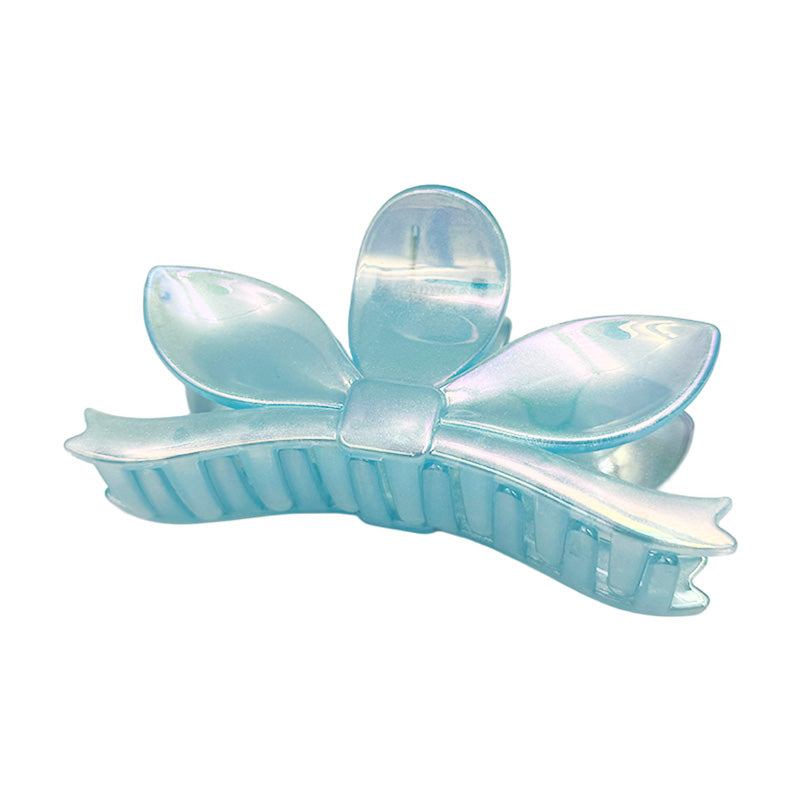 Iridescent Bow Hair Claw – Elegant Shine