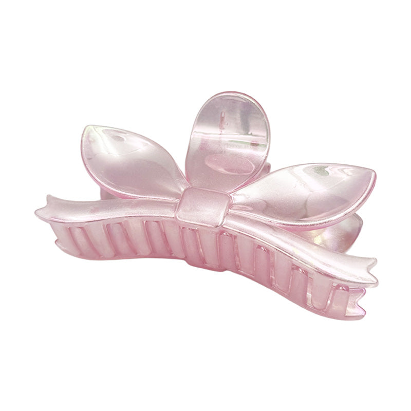Iridescent Bow Hair Claw – Elegant Shine