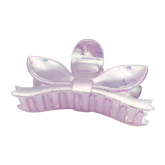 Iridescent Bow Hair Claw – Elegant Shine