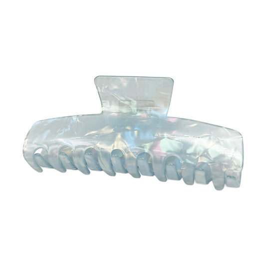 Large Glossy Classic Hair Claw – Iridescent Pastel