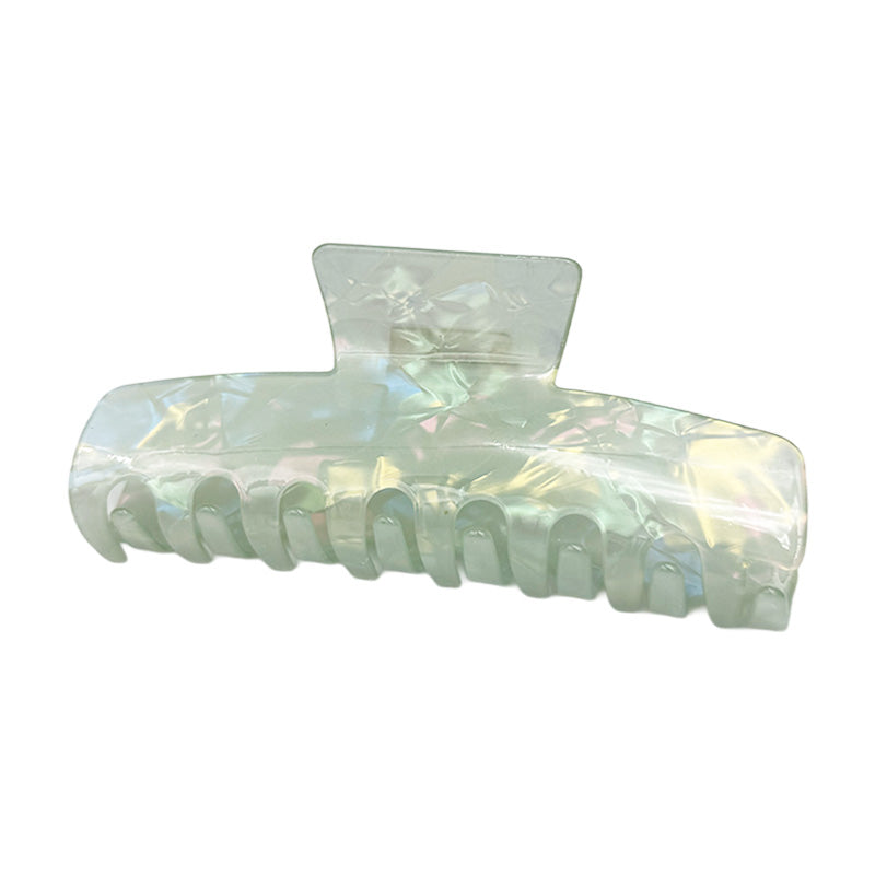 Large Glossy Classic Hair Claw – Iridescent Pastel
