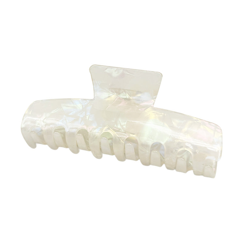 Large Glossy Classic Hair Claw – Iridescent Pastel
