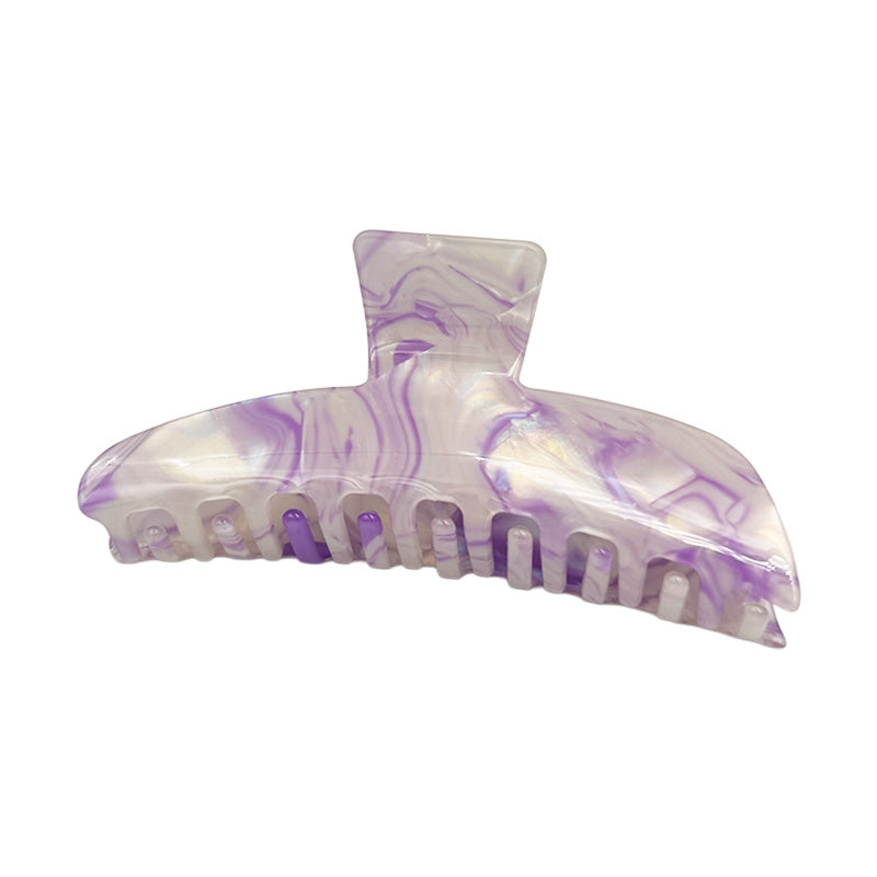 Large Glossy Crescent Hair Claw – Marble Neutrals