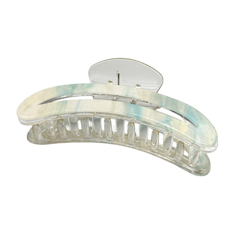 Large Glossy Crescent Hair Claw – Pastel Colors