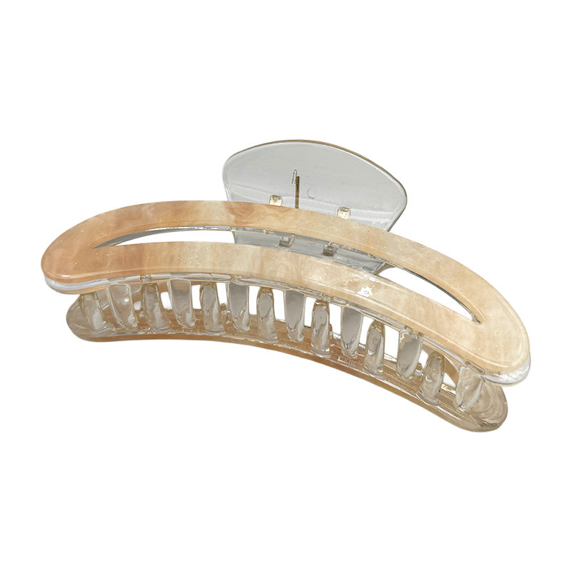 Large Glossy Crescent Hair Claw – Pastel Colors