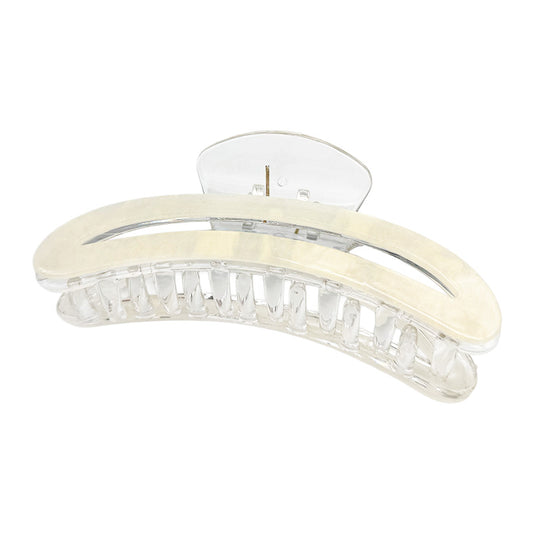 Large Glossy Crescent Hair Claw – Pastel Colors