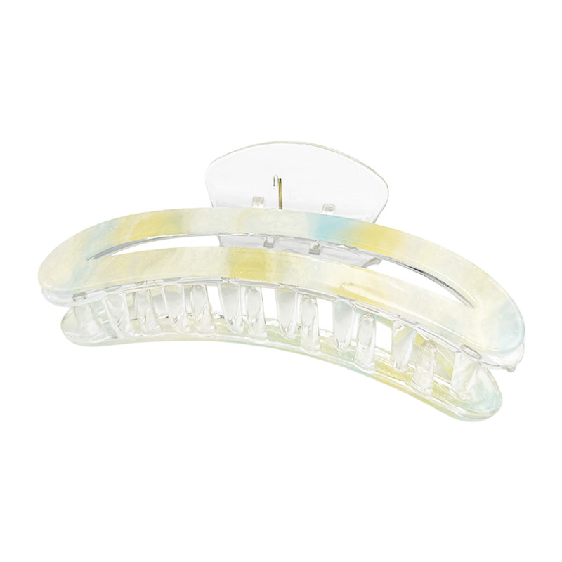 Large Glossy Crescent Hair Claw – Pastel Colors