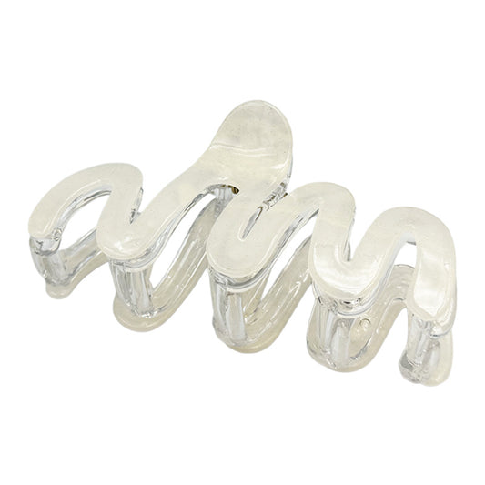 Large Glossy Wavy Hair Claw – Pastel Colors