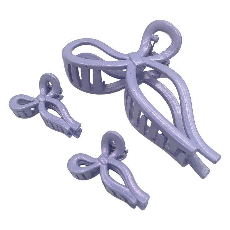 Matte Bow Hair Claw Set – Duo Size