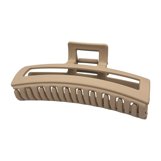 Matte Rectangle Hair Claw – Neutral Colors