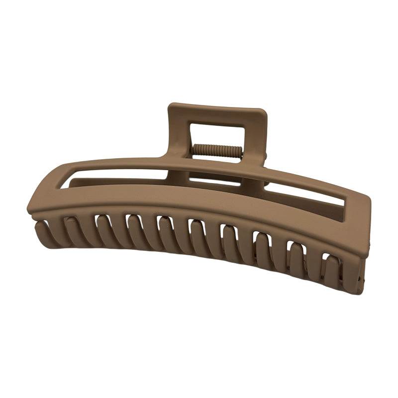 Matte Rectangle Hair Claw – Neutral Colors