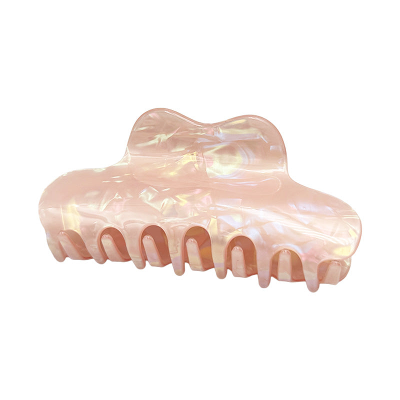 Medium Glossy Cloud Hair Claw – Iridescent Pastel