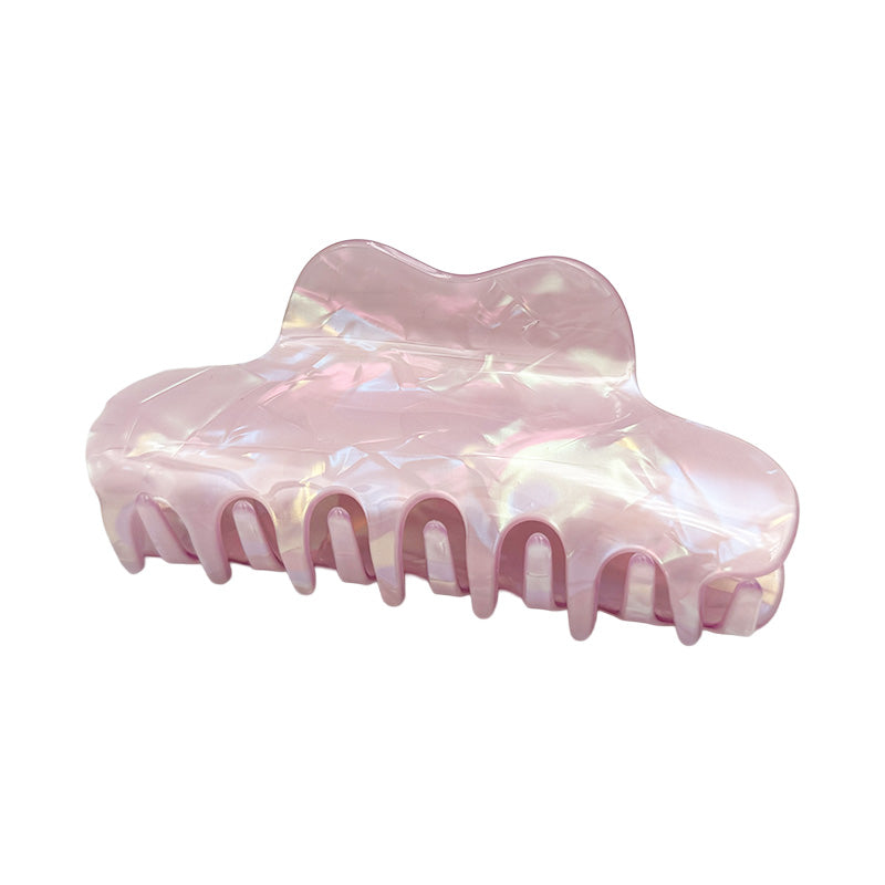 Medium Glossy Cloud Hair Claw – Iridescent Pastel