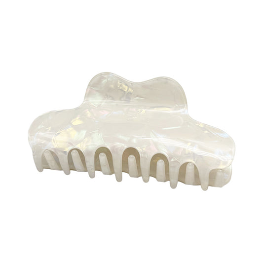 Medium Glossy Cloud Hair Claw – Iridescent Pastel