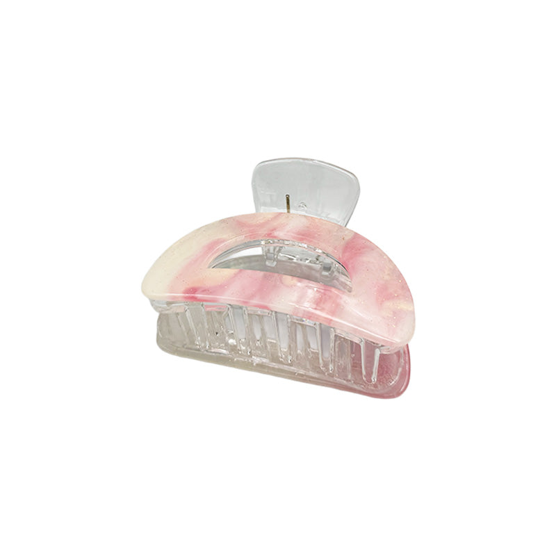 Medium Glossy Crescent Hair Claw – Pastel Colors