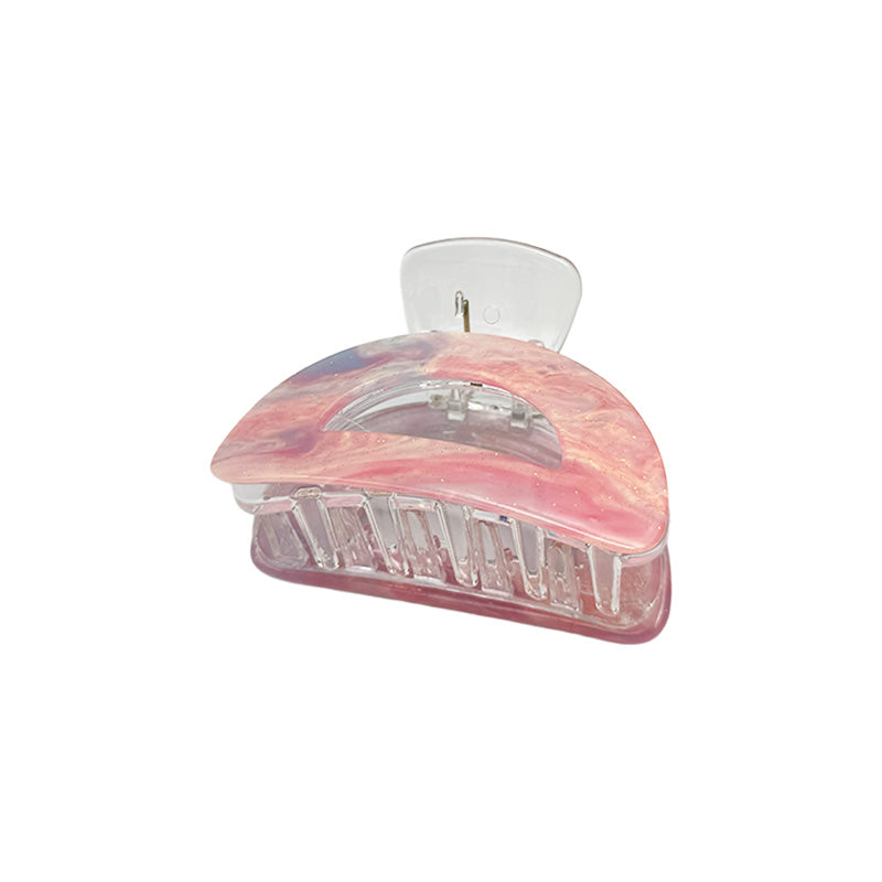 Medium Glossy Crescent Hair Claw – Pastel Colors