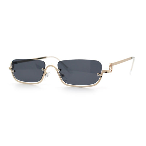 Metal Frame Rectangle Sunglasses