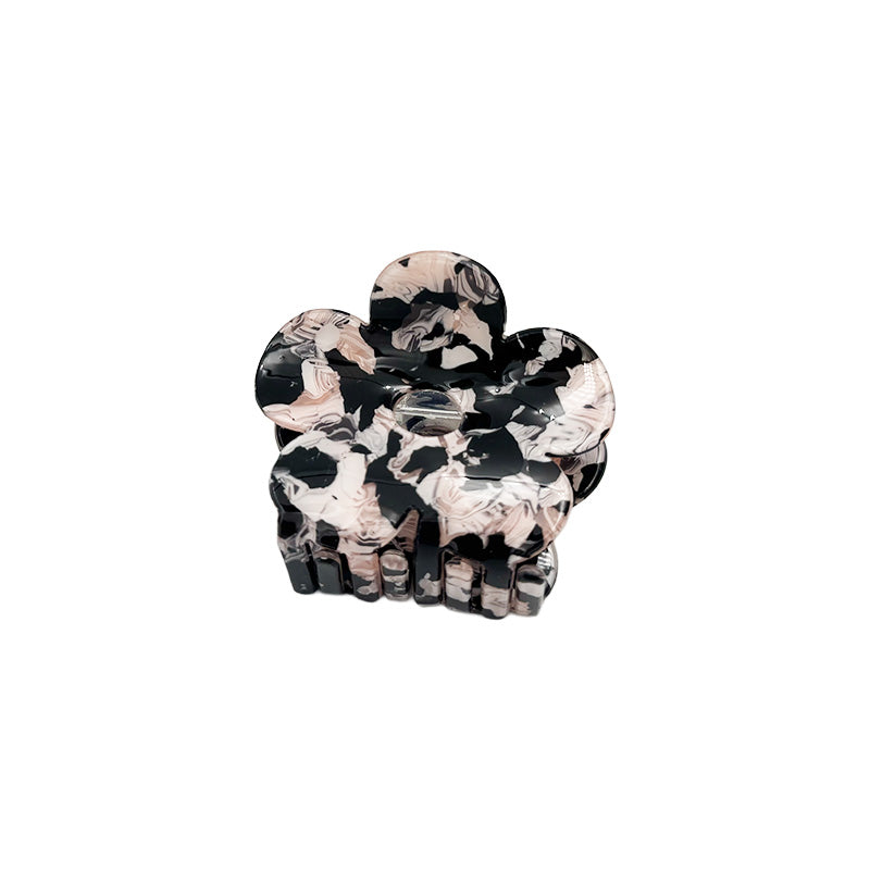 Mini Glossy Flower Hair Claw – Marble Mix