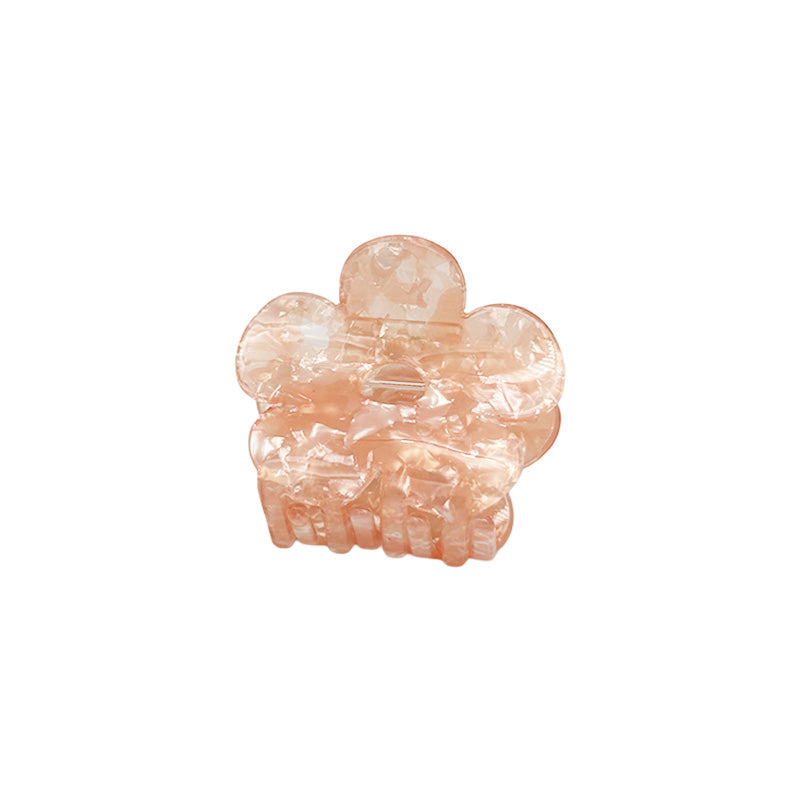Mini Glossy Flower Hair Claw – Marble Mix