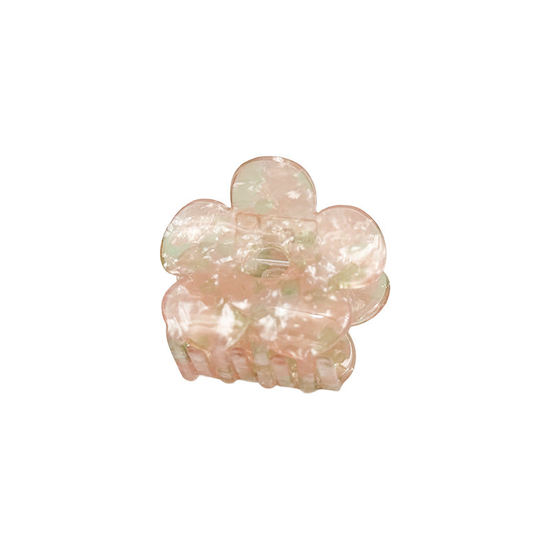 Mini Glossy Flower Hair Claw – Marble Mix