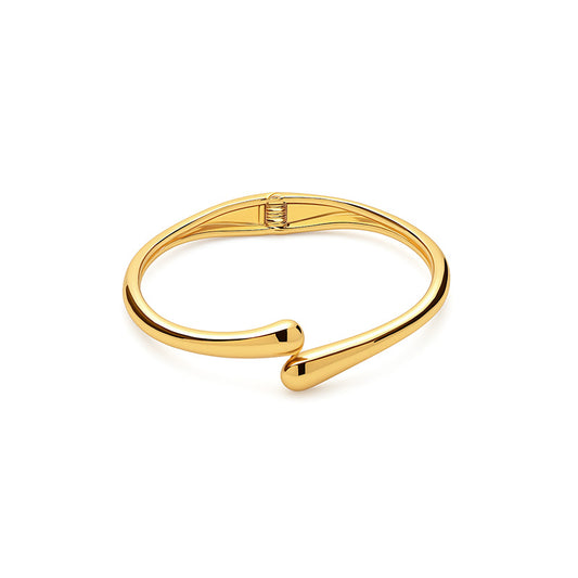 Minimal Curve Bangle Bracelet – Gold & Silver