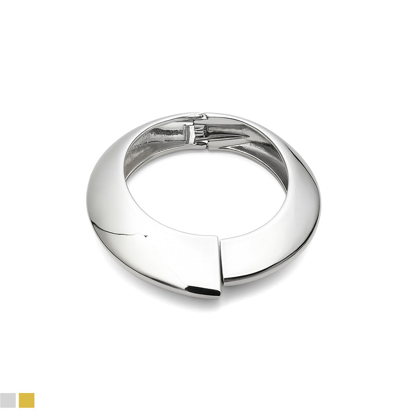 Open Twist Bangle Bracelet – Gold & Silver