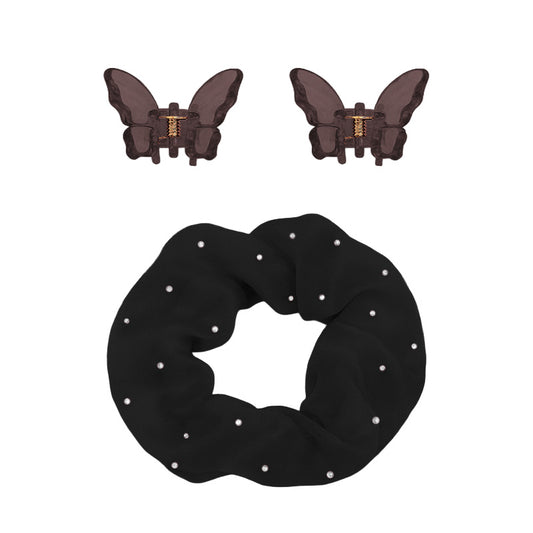 Set of 2 Mini Hair Claws & a Scrunchie