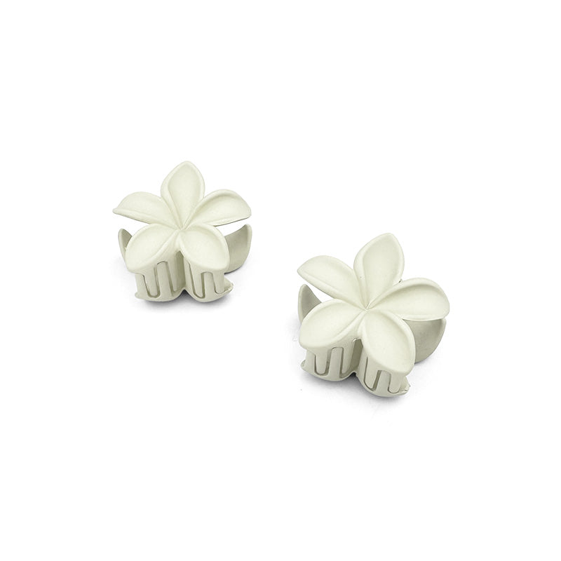 Set of 2 Mini Matte Flower Hair Claws