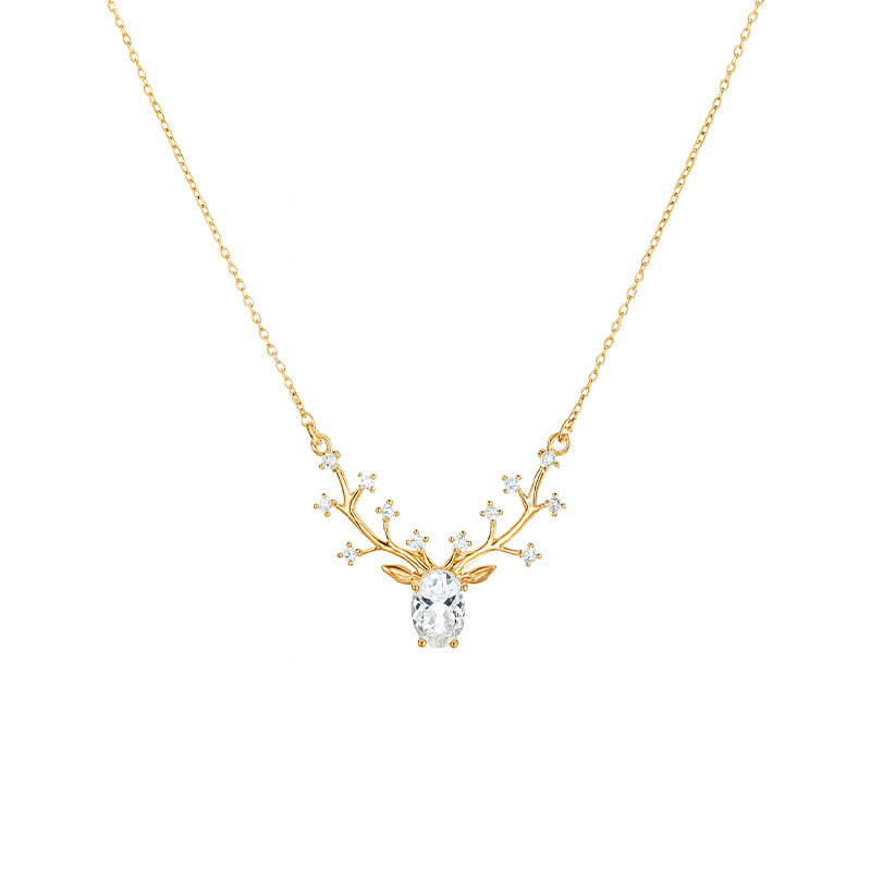 Stainless Steel Reindeer Necklace