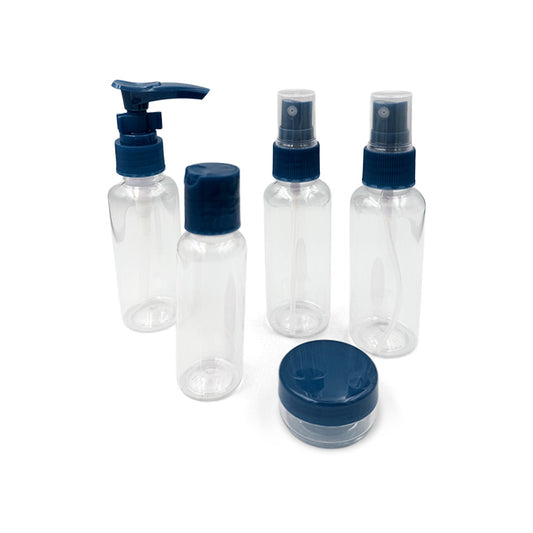 Travel Size Refillable Bottle Set with Ziplock Bag – 5 Pieces