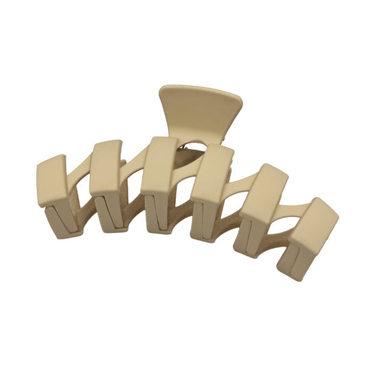 Large Geometric Matte Hair Claw – Neutral Colors