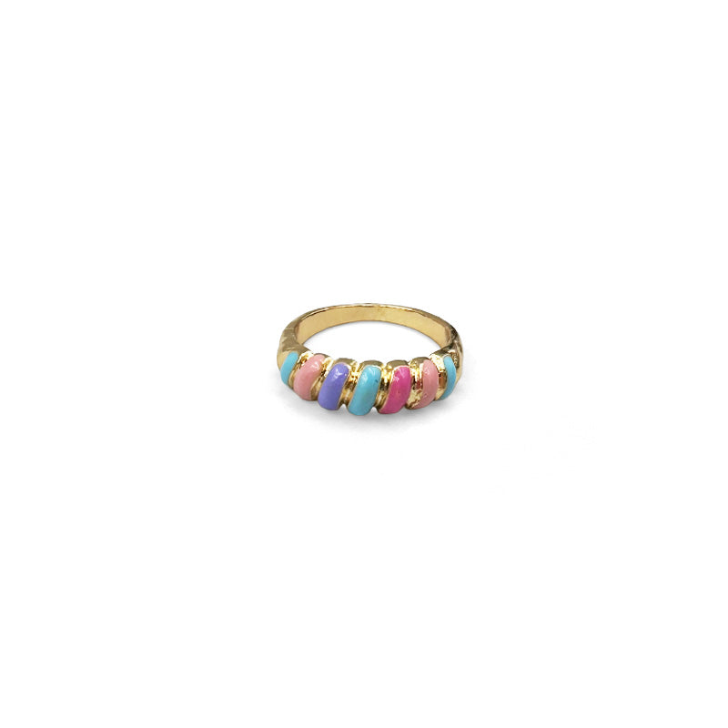 Rainbow Gem Dome Ring