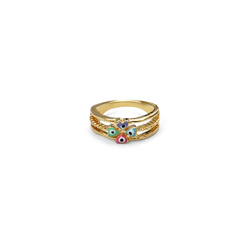 Triple Layer Evil Eye Ring