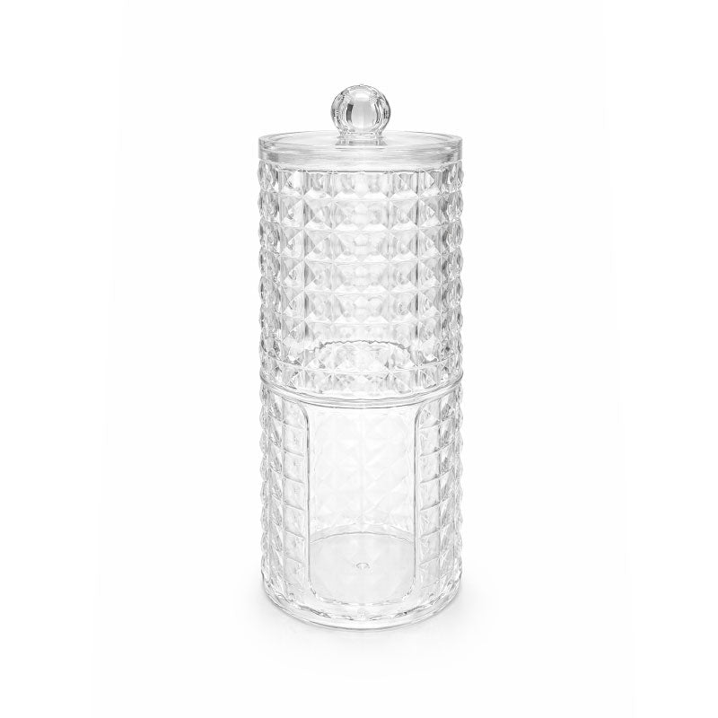 Clear Cotton Pad & Swab Storage Jar