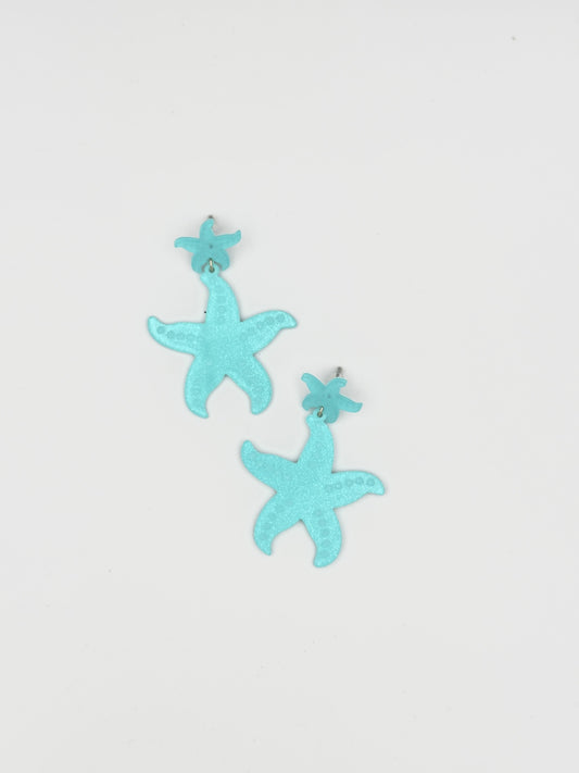 Turquoise Starfish Earrings