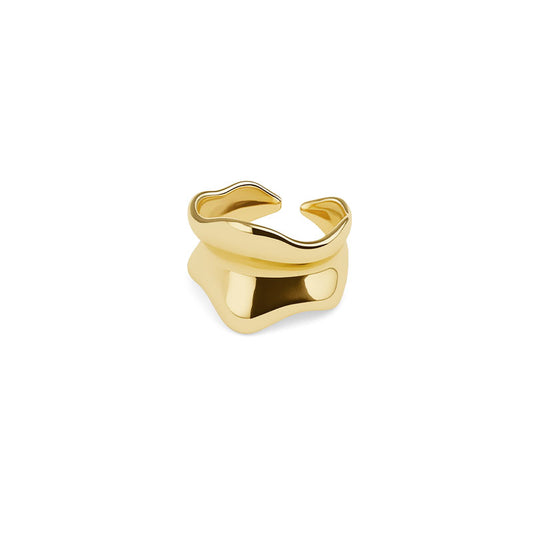 Adjustable Gold Abstract Ring - Design by Korea - Durable Material Ring