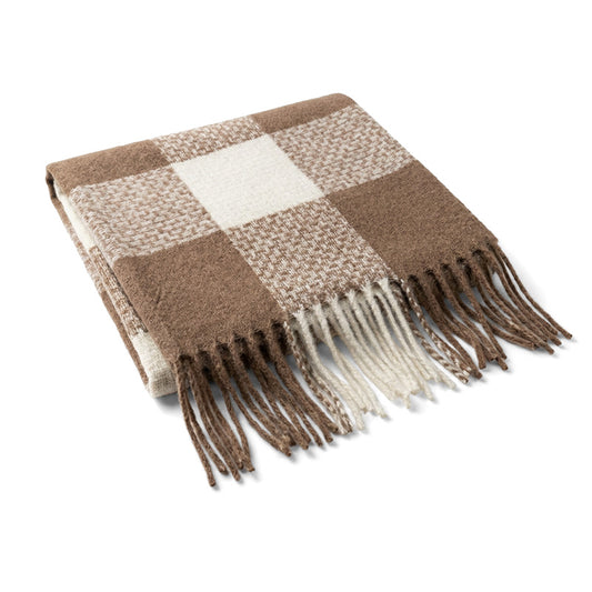 Checkered Big Winter Scarf