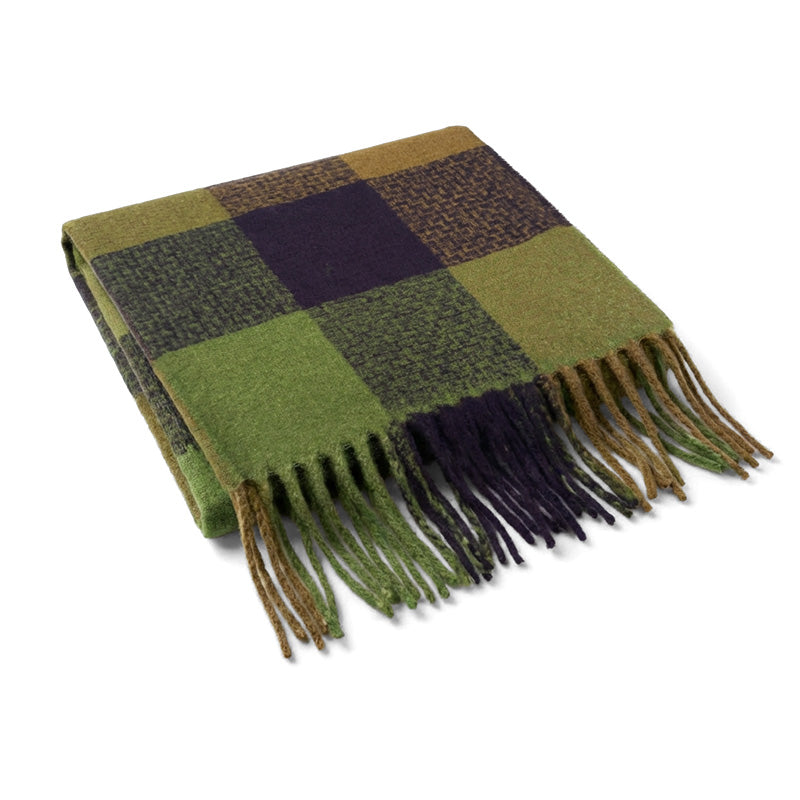 Checkered Big Winter Scarf