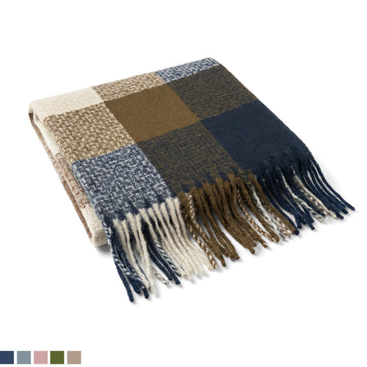 Checkered Big Winter Scarf