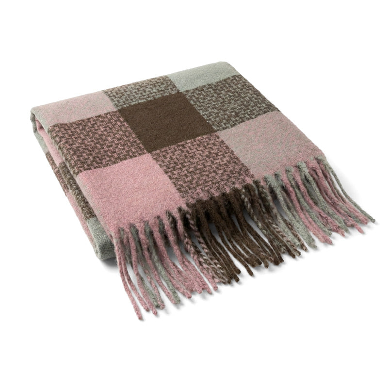 Checkered Big Winter Scarf