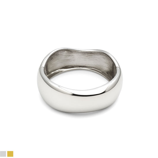 Classic Dome Bangle Bracelet – Gold & Silver