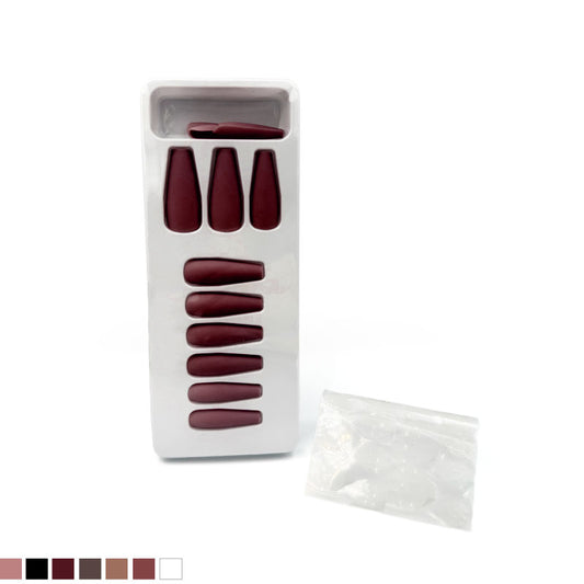 Coffin Shape Matte Press-On Nails