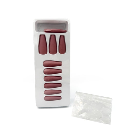 Coffin Shape Matte Press-On Nails