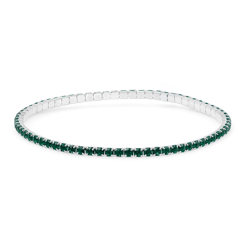 Single Color Elastic Tennis Bracelet
