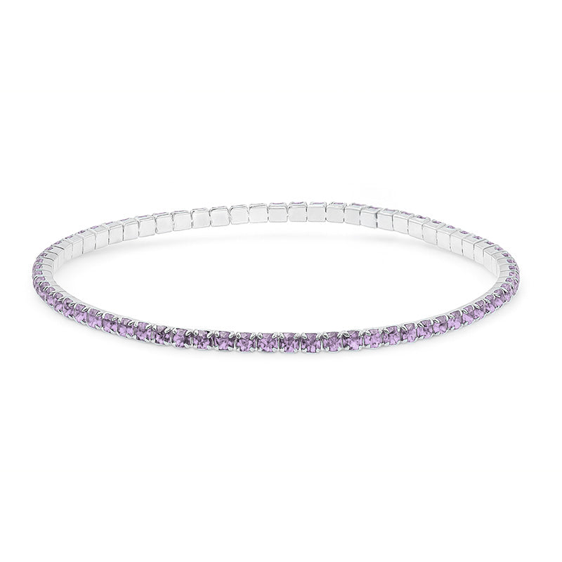 Single Color Elastic Tennis Bracelet